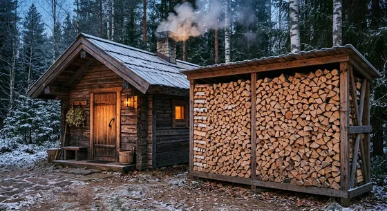 Укладка дров в Ачинске, улица Речная, 40